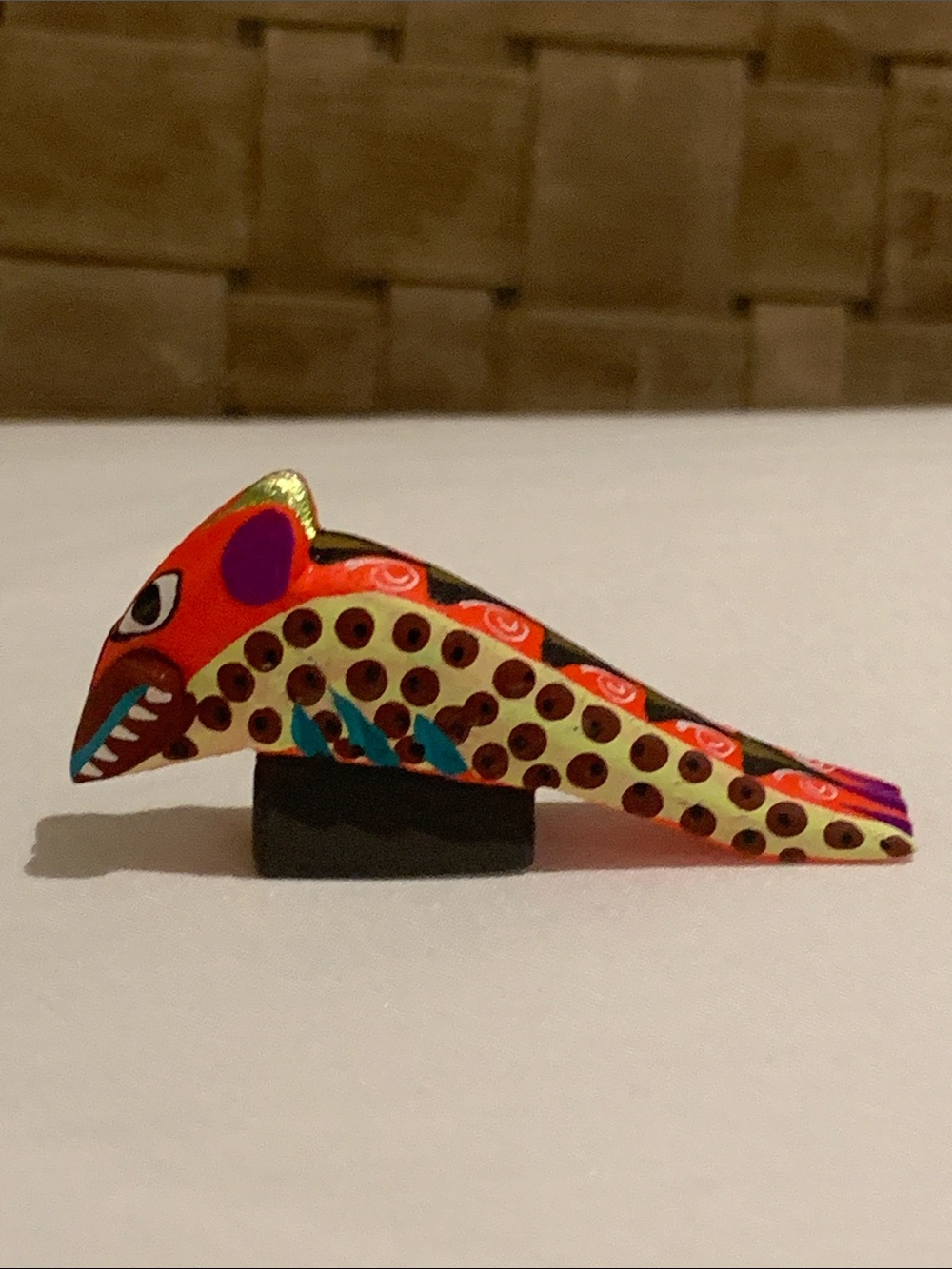 Incredible new hand made and painted  Alebrijes spiritual Latin wooden figure.